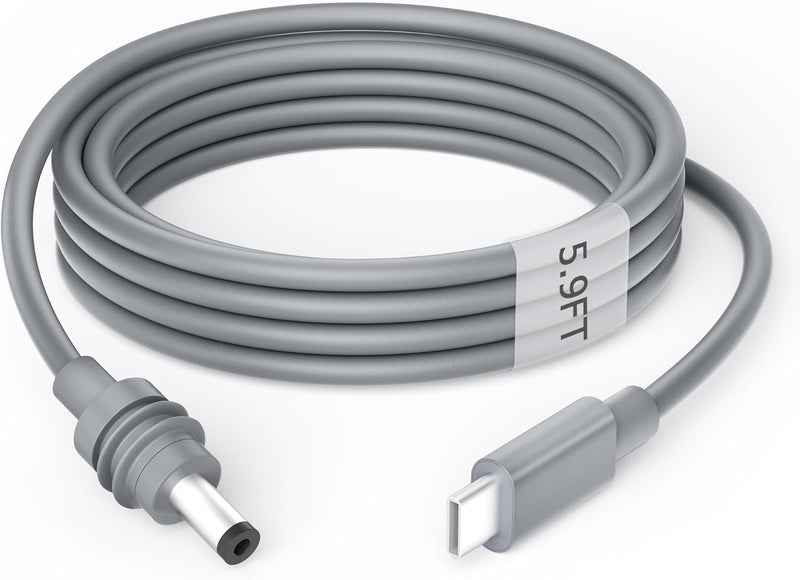 Gunovy كابل USB C صغير من ستارلينك 1.8م/5.9قدم كابل طاقة USB C إلى DC لكابل الطاقة من نوع C ستارلينك PD 100W كابل طاقة USB من نوع C إلى DC 5.5 * 2.1 مم متوافق مع مصدر PD 100W+ مقاوم للماء 18AWG 5.9قدم - Image 1